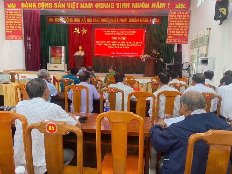 THĂNG PHÚ: SƠ TUYỂN SỨC KHỎE NVQS NĂM 2026 CHO THANH NIÊN TRONG ĐỘ TUỔI NVQS