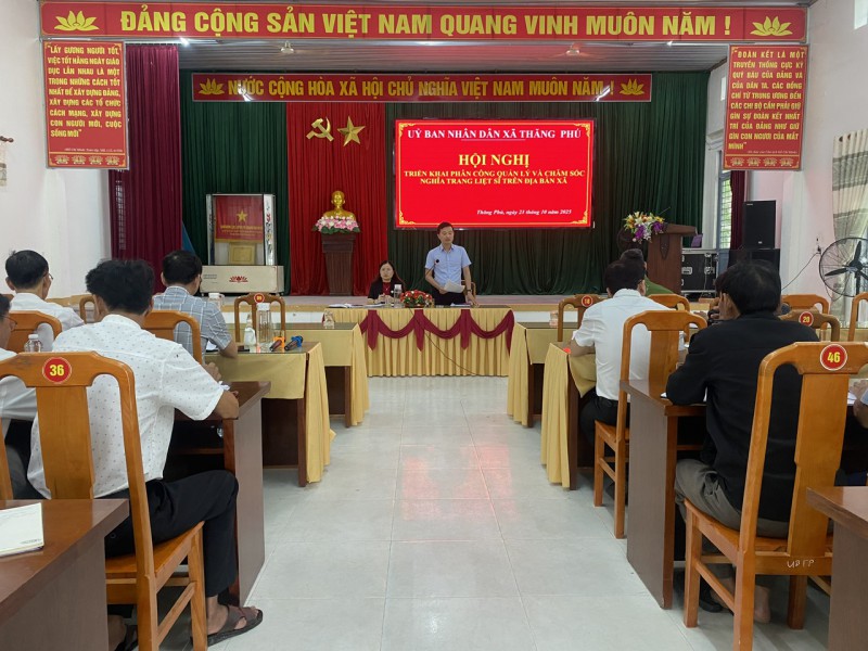 THĂNG PHÚ TRIỂN KHAI PHÂN CÔNG QUẢN LÝ VÀ CHĂM SÓC NGHĨA TRANG TRÊN ĐỊA BÀN XÃ