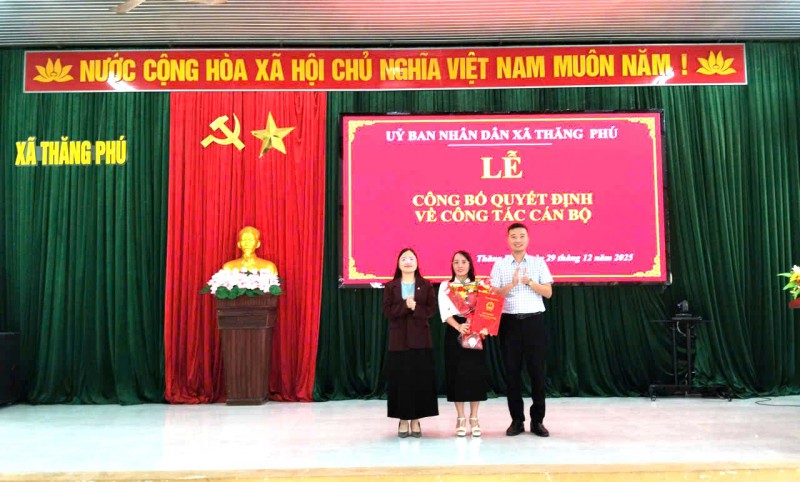 XÃ THĂNG PHÚ BỔ NHIỆM PHÓ TRƯỞNG PHÒNG VĂN HÓA- XÃ HỘI