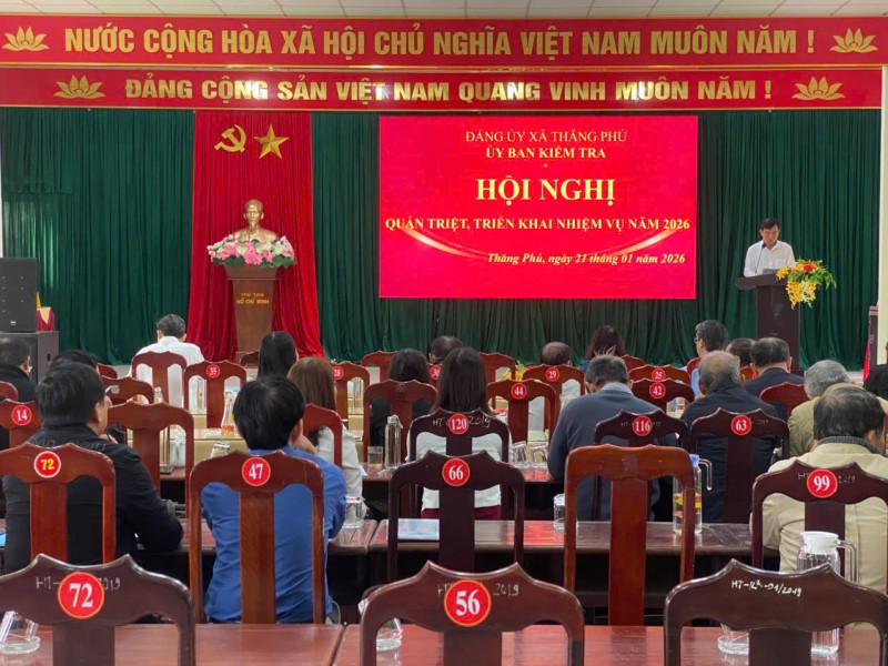 THĂNG PHÚ TRIỂN KHAI NHIỆM VỤ CÔNG TÁC KIỂM TRA, GIÁM SÁT NĂM 2026