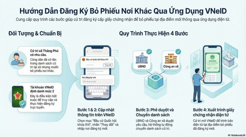 THÔNG BÁO ĐĂNG KÝ CẤP GIẤY CHỨNG NHẬN ĐỂ CỬ TRI BỎ PHIẾU Ở NƠI KHÁC