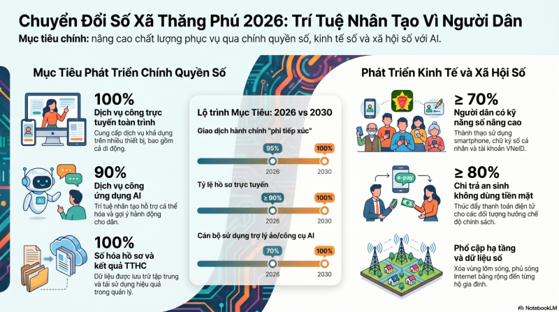 XÃ THĂNG PHÚ ĐẨY MẠNH CHUYỂN ĐỔI SỐ TOÀN DIỆN TRONG NĂM 2026