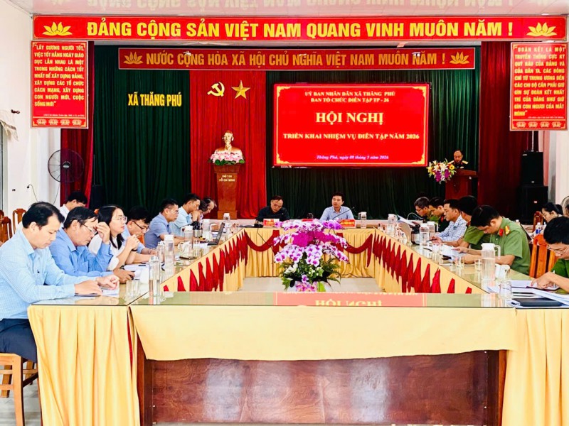 XÃ THĂNG PHÚ TRIỂN KHAI NHIỆM VỤ DIỄN TẬP NĂM 2026